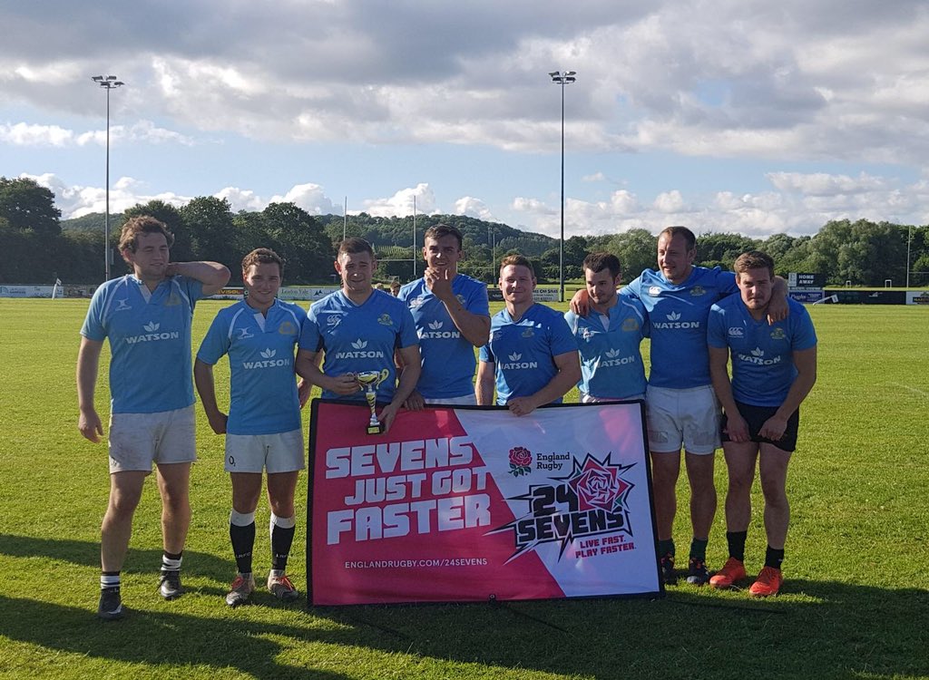 Seabass7s's tweet photo. So our finalists are pictured here.. after a massive day @ledburyrugby1 we now have our winner! @pcallstars2017 are the Seabass 2018 Champions... after being runners up last year allstars return with a vengeance! Congratulations to all who joined us this year! Here’s to next! 🍻 https://t.co/DhZcNzv6rv