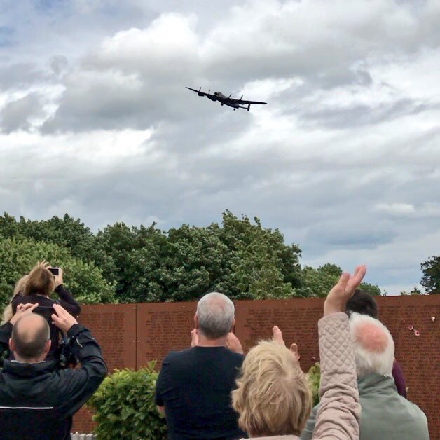 6 veterans, the RAF Waddington Pipes &amp; Drums Bands &amp; <a href="/aircadets/">RAF Air Cadets</a> from <a href="/47FGranthamATC/">47F (Grantham) RAFAC</a> were on parade with the #RAF100 Baton. The #RAFBatonRelay visited the <a href="/IntBCC/">International Bomber Command Centre</a> to COMMEMORATE, CELEBRATE &amp; INSPIRE. RAF Coningsby’s Padre held a remembrance service followed by a Lancaster flypast