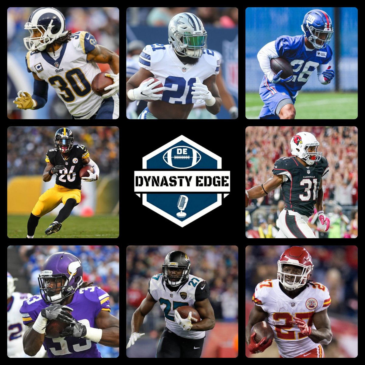 DynastyEdge's tweet photo. 🚨New Episode Alert🚨
Episode 7: @DFF_Maverick, @Dynasty_Case, and @devinvaughan7 go over their top 12 Dynasty RBs as well as their reaction to the Edelman and Duke News.
Stitcher: https://t.co/nUVlqbRtQN
Direct Download: https://t.co/Ir0pWMzFxl
Also Available on iTunes https://t.co/vecSuFwMWX