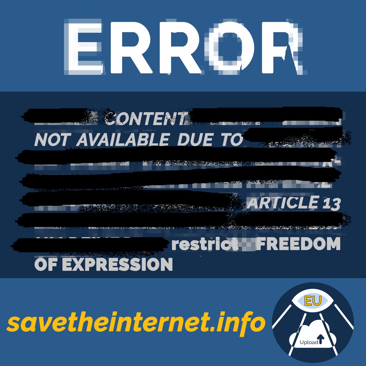 Techniker_DE's tweet photo. It's time to step up and save our Freedom

https://t.co/1wEQxNOVyq     

#FCKArt13 #savetheinternet #saveourinternet https://t.co/RCHmf6SvWI