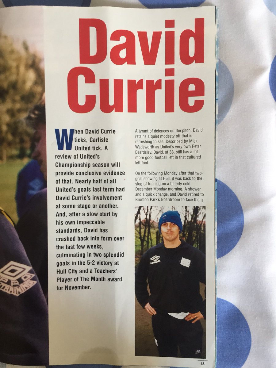 martyn_haworth's tweet photo. Terrifying to think I am now the same age as David Currie was during our championship season @officialcufc @bbccumbriasport #cufc #Carlisleunited #davidcurrie #finddavidcurrie https://t.co/f8FZCSFvkQ
