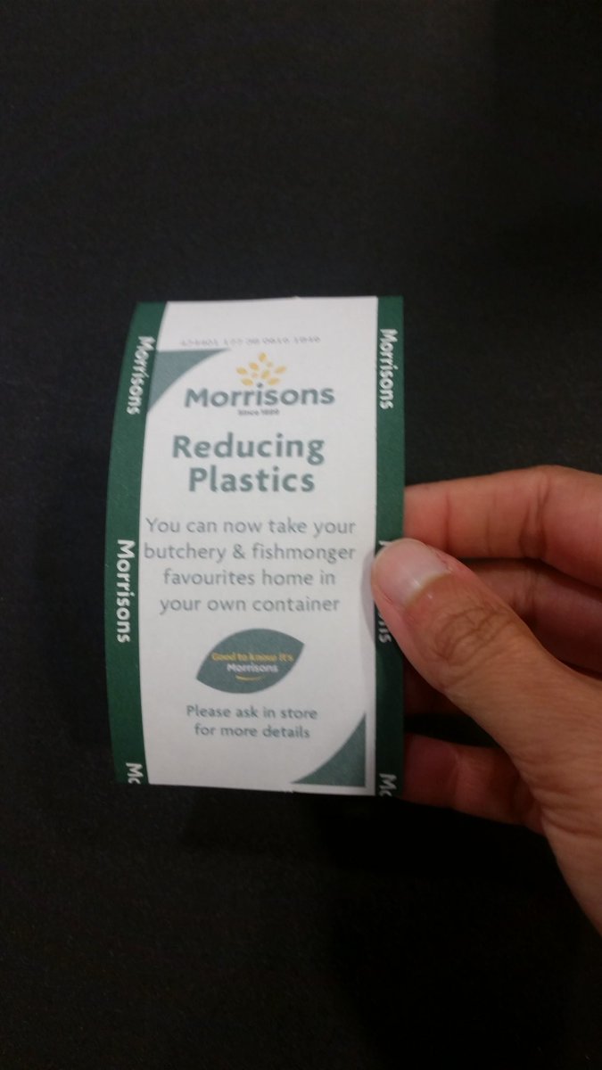 Mahboobeh's tweet photo. Thank you @Morrisons :-)
#plasticfree #plasticpollution #PlayYourPart #NoToPlastic https://t.co/dbgy289cnW