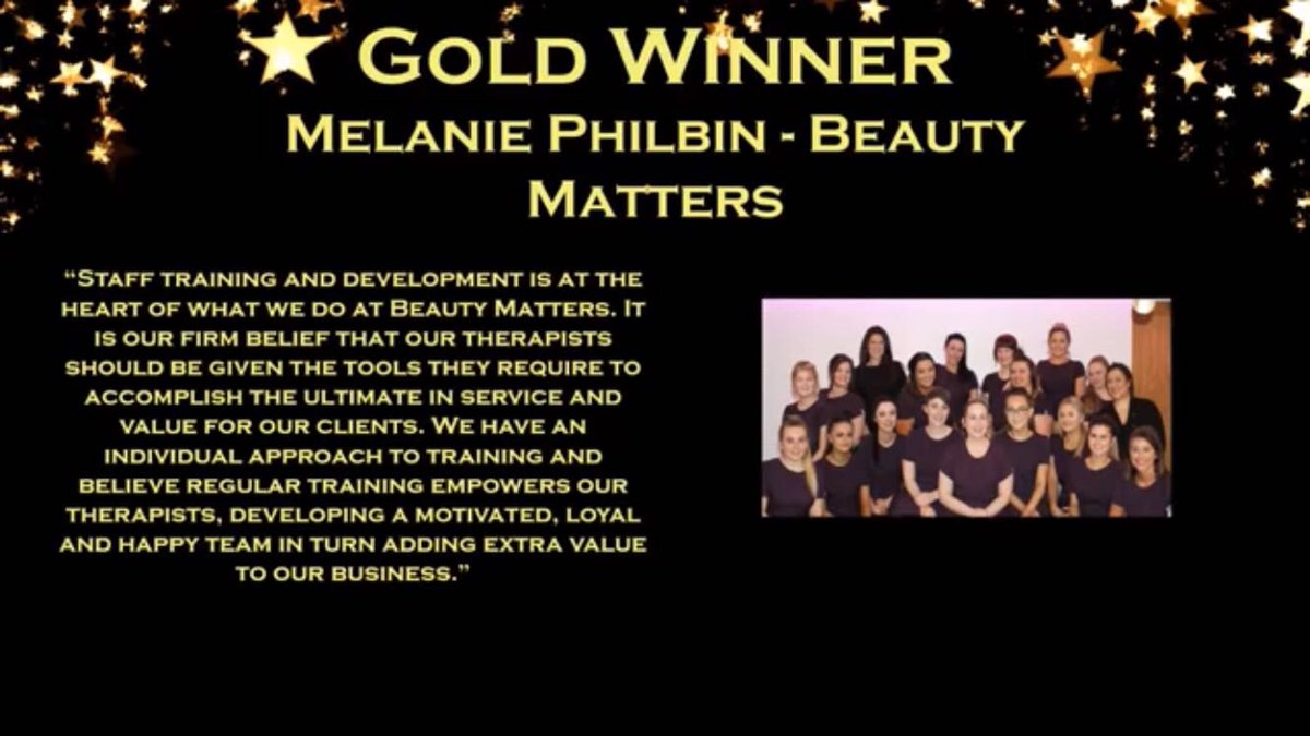BeautyMattersUK's tweet photo. We are overwhelmed with our results and achievements tonight at the #BritishHairAndBeautyAwards #2018 4 #Golds and 1 #Silver #AwardWinning #TeamBM https://t.co/xAUvJBlqNJ