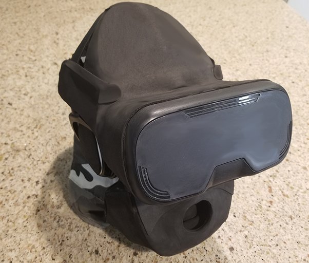3rdSpy's tweet photo. #3rdEyeSpies  latest Gateway Device Headset Chassis and Cowl 
(new materials and some design revisions for better fit and comfort) all reassembled with electronics, just need to add respirator and plug in for for testing. https://t.co/W0UfNCqL3l