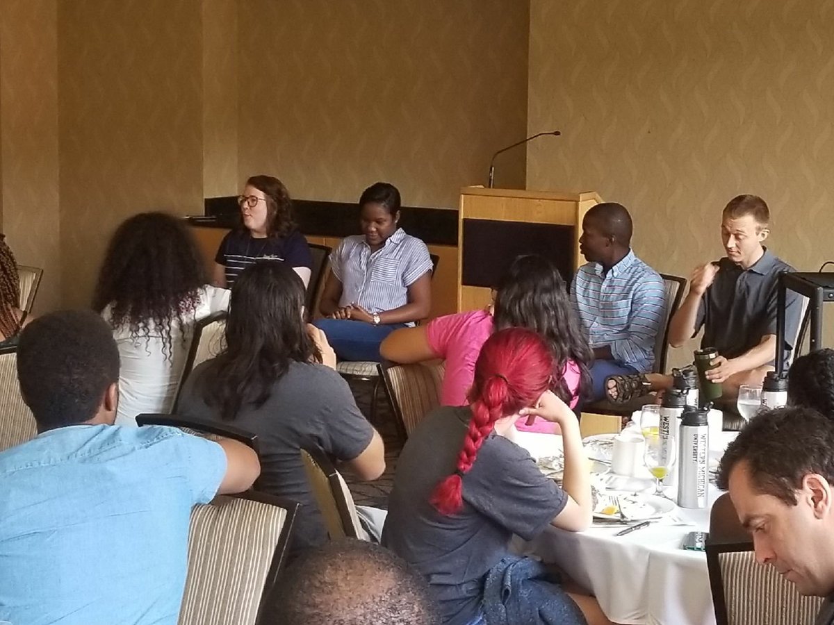 AEASPmsu's tweet photo. A shout out to #WMU Department of Economics for hosting #AEASP2018. We had so much fun. Thank you :) This is truly the #SummerOfEcon. Among other things, we also learnt about non-academic careers in economics. #WeLookLikeEconomists #MSU #MSUSocialScience #Econiscool https://t.co/0tZBRBMbd9