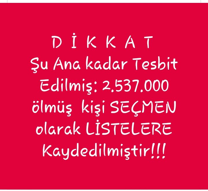 Sandıklar da görev alacak arkadaşlar o gün yanınıza almanız gerekenleri yazıyorum 
1) marangoz dan yaptırılmış Kazık 
2) sarımsak 
3) kutsal su ( türbe Çeşmesi olursa daha iyi ) 
4) ısırırlarsa diye antibiyotik li krem 
Hepinize 24 haziran seçiminde sandıklar da başarılar.....