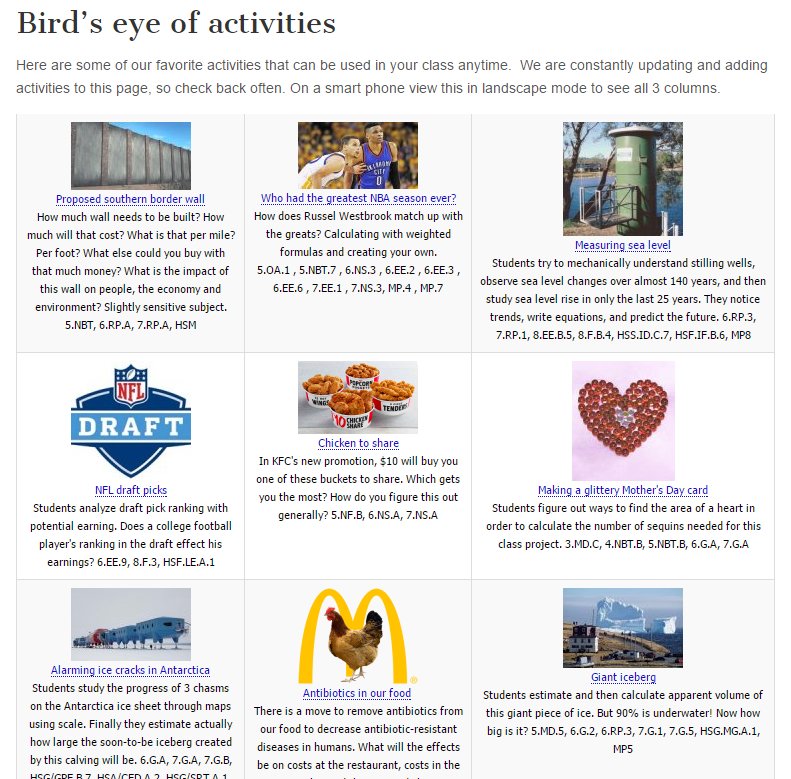 Looking for more real world problem-based lessons? Have you checked out @YummyMath? Lots of probs for 3rd to high school. bit.ly/2pR0qKX