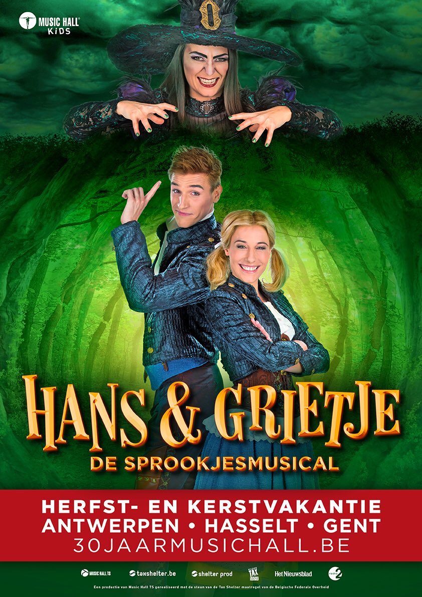 BrigitteDerks's tweet photo. Here it is , the poster of my new #kidsmusical #hansengrietje #exciting #lookingforward #topteam #comeandsee @MusicHall_be https://t.co/VmOmxiFypu