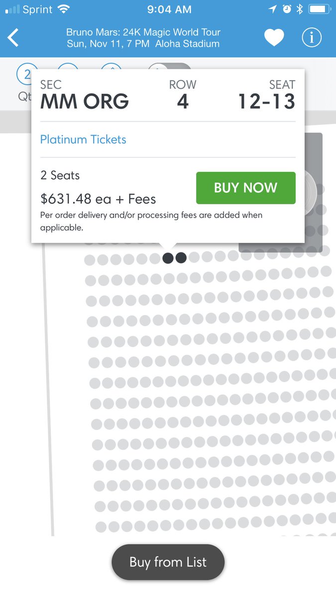 Aloha Stadium Bruno Mars Seating Chart