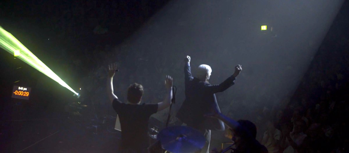 seb_ly's tweet photo. I'm still reeling from an incredible #spaceshambles last night where I lasered up the @RoyalAlbertHall. Such an honour to share the stage with Apollo astronaut (and fellow ginger) Rusty Schweickart who played my laser Lunar Lander game. https://t.co/NV9HpB86Sb