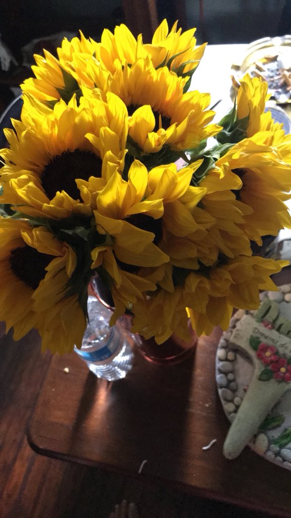 BrettonieF's tweet photo. ๐ปSunflowers are by far my favorite! Since they arenโt growing yet, my love decided to order me some ๐ฉ๐ฉ๐งก๐งก #bestsurprise #distanceisnothing #twodayswasntenough https://t.co/E1HYGUO8A8