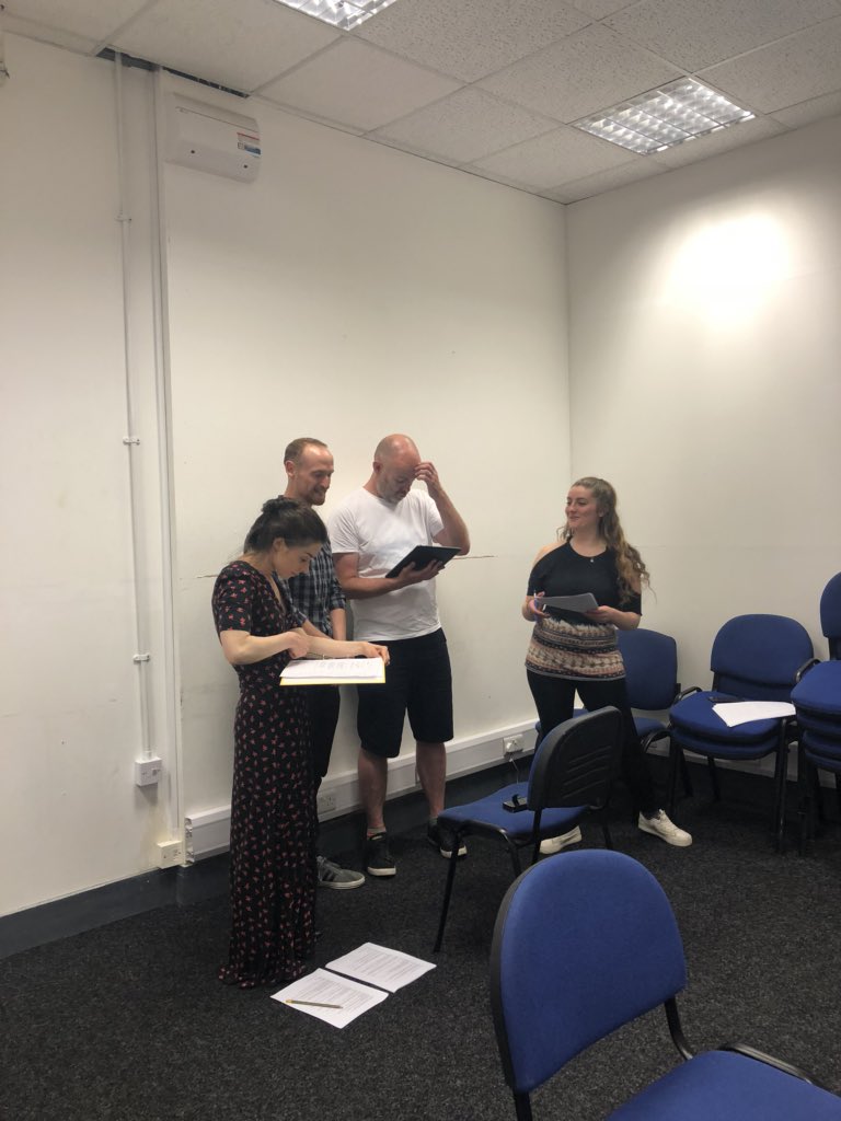 MichVictoria12's tweet photo. Rehearsal photos from last night. We’re off! #ToOldTraffordMyFirstLoveandMe #TOTMFLAM #MUFC #Play #KingsArms #August #MrFudgeProductionsLTD https://t.co/o2d7VcBqAo