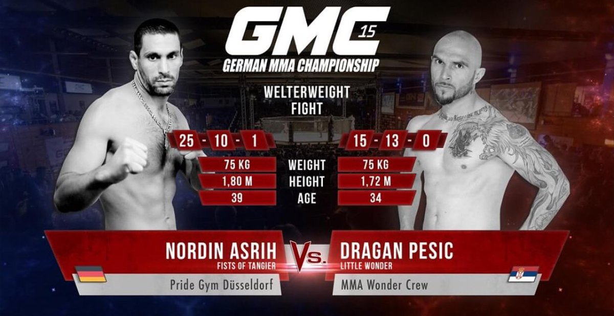 NordinAsrih's tweet photo. Don’t miss my next fight at @GMC_MMA 15 at the #RatiopharmArena #Ulm on 
JUNE 30, 2018
#gmc15 #mma #fighter #champ #NordinAsrih #PrideGym #winnig #herwegoagain https://t.co/Nen2TVUJHL