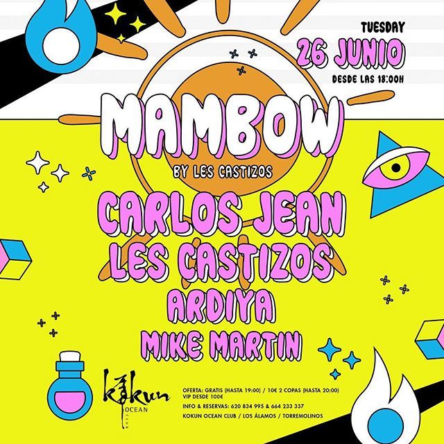 BOOOMM 😱😵💣🔥🌴Tenemos el placer de presentarles el cartel 5 estrellas para nuestra inauguración de Todos los Martes del Verano en <a href="/kokunoceanclub/">Grupo kokun</a> #MAMBOW con un invitado de lujo: CARLOS JEAN (@carlosjeanofficial ) 🔥🔥 ARDIYA (<a href="/ardiyaworld/">Carletes De La Plaza</a> ) MIKE MARTIN (@mikemartinpower ), …