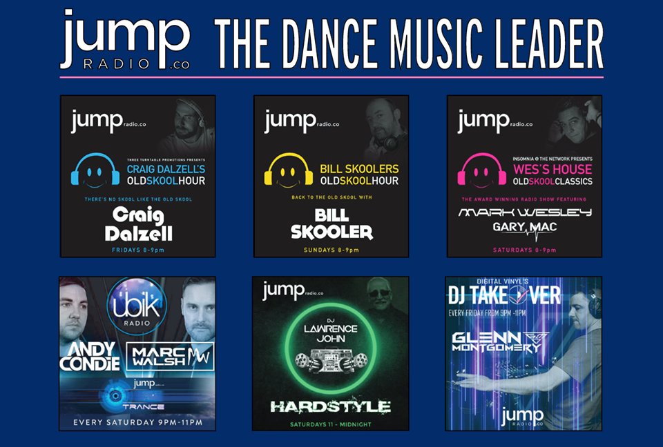 JumpRadioonline's tweet photo. JUNE 16, SATURDAY night LISTENING SORTED https://t.co/z09Qyo72Ez
MARK WESLEY, WES'S HOUSE, with GARY SMALLWOOD 8-9pm
(Catch MARK WESLEY + N-Trance TONIGHT @LIQUID, Bangor)
ANDY CONDIE, TRIBUTE TO JUDGE JULES MIX 9-11pm.
KRITIKAL MASS - MASH-UP MIX (REPEAT) 11pm -MIDNIGHT https://t.co/O83i4iAjqC