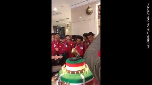 Happy birthday to Mohamed: Salah gets a birthday cake as Egypt prepares for its next match  