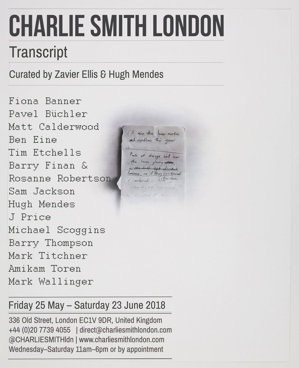 VentureArts's tweet image. One week left to see 'Transcript' @CHARLIESMITHldn featuring YES LAD YES LASS co-comissioned artwork from @OXChanges a project led by Venture Arts in partnership w/ @CastlefieldGall &amp;amp; @balticmill Barry Finan &amp;amp; Rosanne Robertson. Ends 23rd of June #textasart #artastext #London