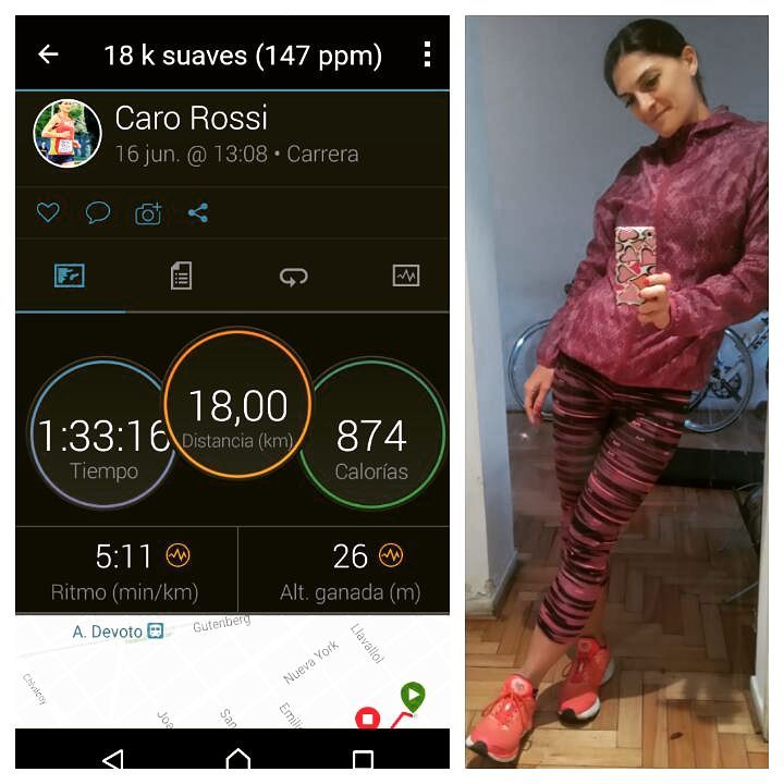 CarolinaRossiOk's tweet photo. [ 3 meses ] Primer entrenamiento #ModoMaraton rumbo al principal objetivo del año. Hoy fueron 18 k suaves con mis Fila #KT1 y mucha actitud. Estamos listas para afrontar lo que viene #13Semanas #42KBerlin #partofone42 #BeatYesterday #SoyGarmin #Fr935 @filaargentina @GarminArg https://t.co/VAhM9LTPBl