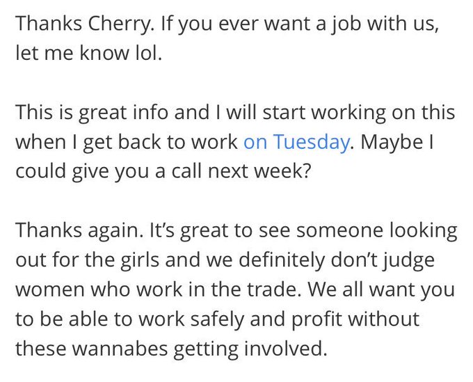 Received from the Anti-Human Trafficking Unit at Edmonton PD in reply to an email I sent about a guy<a href="/tag/stoptrafficking"class="tags"><span>#stoptrafficking</span></a><a href="/tag/sexworkshouldbesafework"class="tags"><span>#sexworkshouldbesafework</span></a><a href="/tag/fu"class="tags"><span>#fu</span></a>