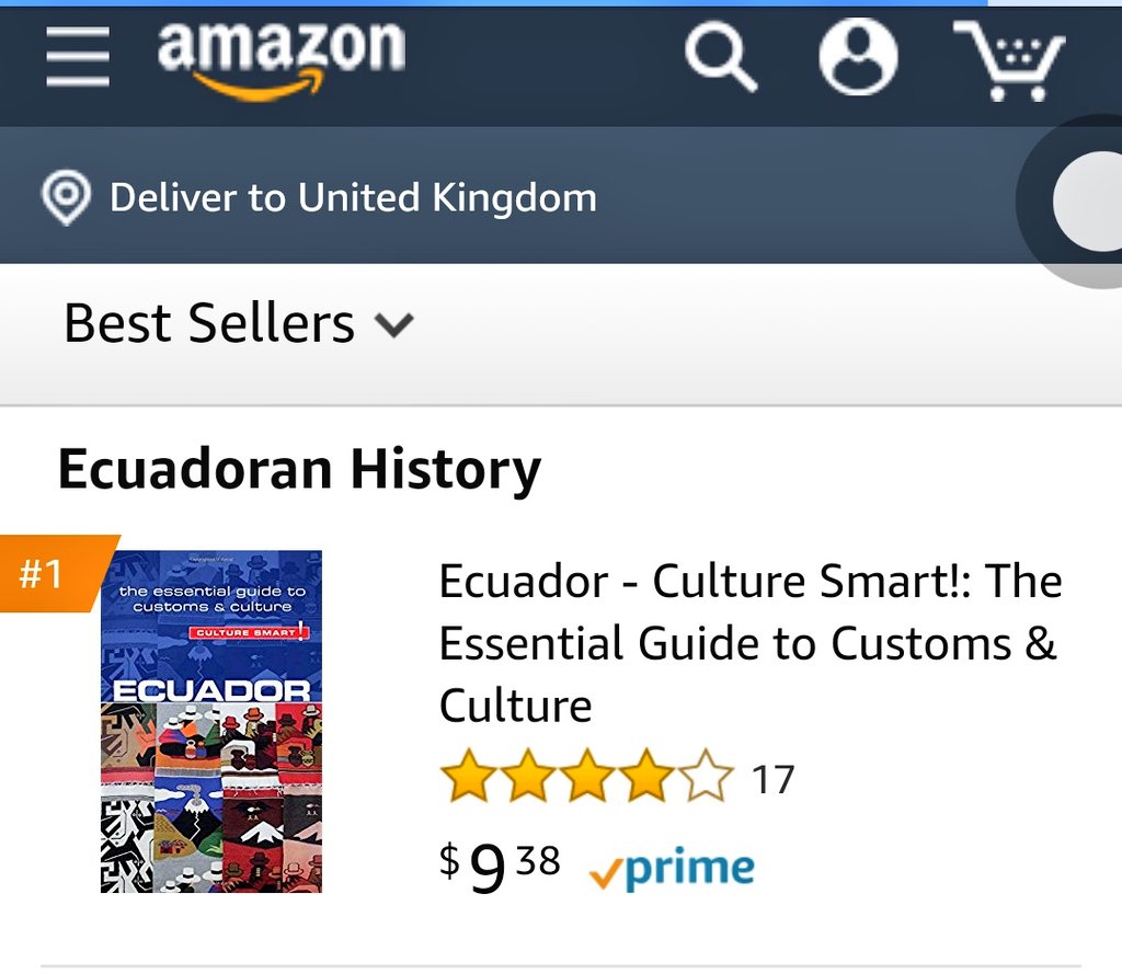 My @CultureSmart guide to #Ecuador is #Number1 on @amazon today! It's pretty cool having a #bestseller but #coolerstill to #travel back to #Guayaquil,  #Quito and #Galapagos in a few months! #AllYouNeedisEcuador #VisitEcuador #travelauthor