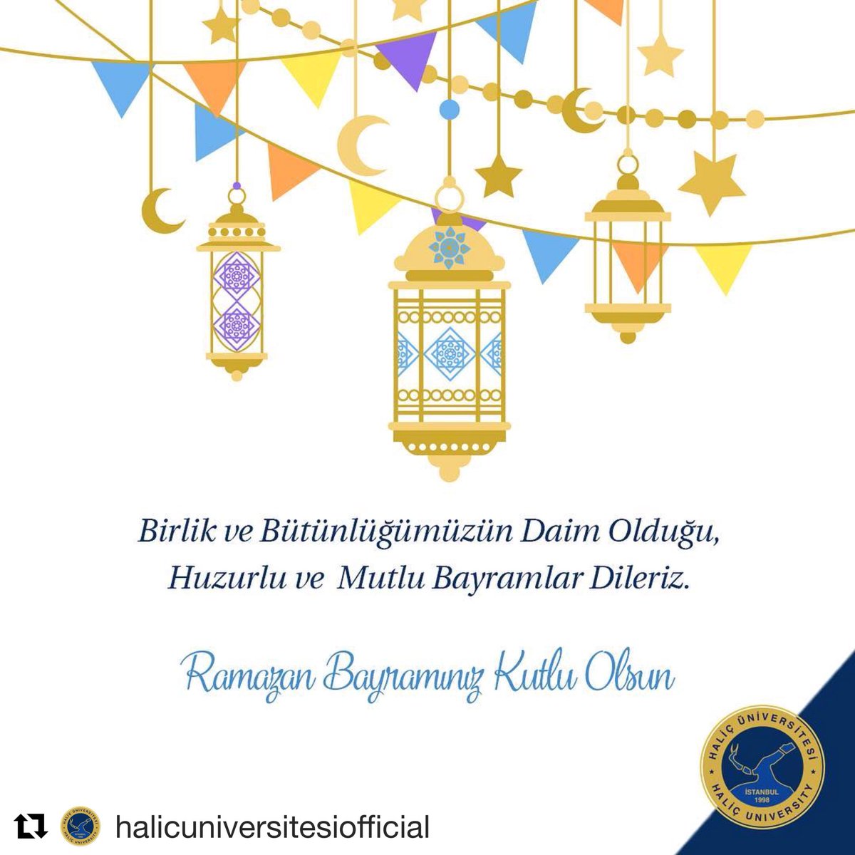 Birlik ve Bütünlüğümüzün Daim Olduğu, Huzurlu ve Mutlu Bayramlar Dileriz. #ramazanbayramı