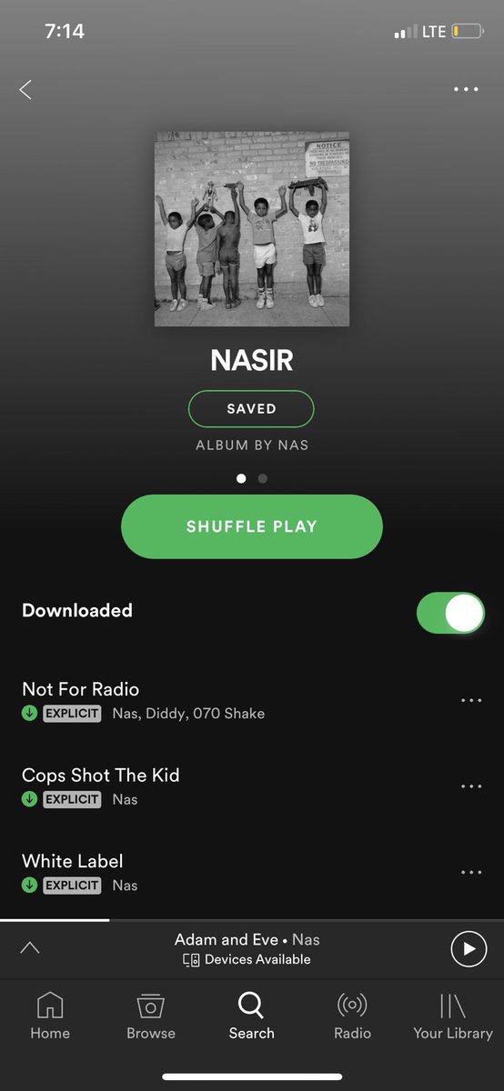TheCyDaKid's tweet photo. Absolute π₯ Thank you @kanyewest and @Nas for #NASIR #goodmusic #7tracks https://t.co/WqBLL2xCAn