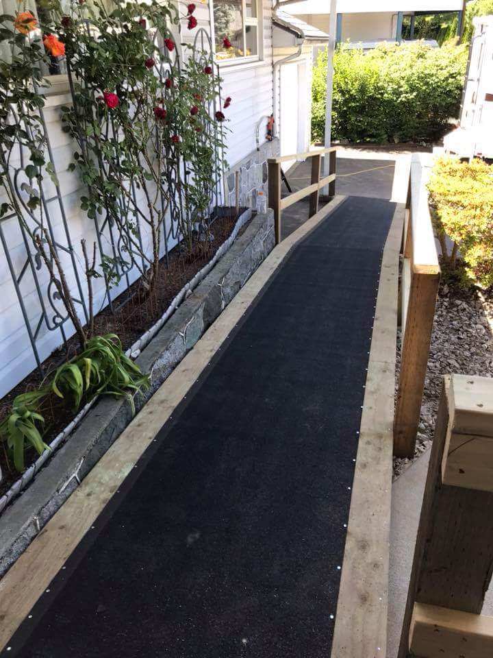 1stHaney's tweet image. Sometimes a #GoodTurn is helping one of your own. Scouter Ken will need to use a wheelchair♿, so some of our youth and other #Scouters got together and built him a new ramp! Thanks @HaneyBuilders for donating the materials! @scoutscanada #ScoutsDoStuff #Scouts #MapleRidge #YVR