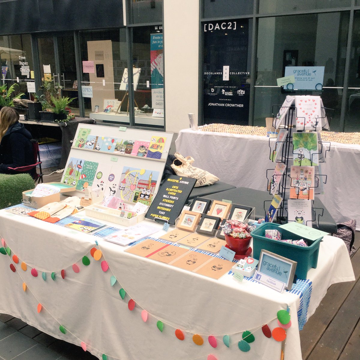 All set for The District Makers Market in Docklands!! Come and see us here until 4pm. #imaginedifferent #thedistrictmakersmarket