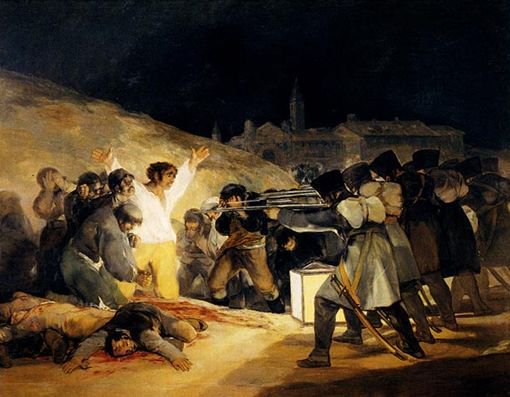 arteaIdia's tweet photo. "Los fusilamientos del 3 de mayo" (1813-1814),Francisco de Goya (Español) - Preromanticismo. https://t.co/PHZxCYkopC