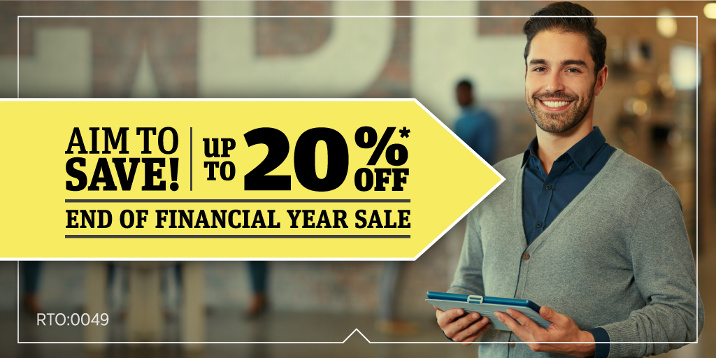AIM to save with up to 20% off training! Take advantage of our end of financial year sale: bit.ly/2t5TL2c