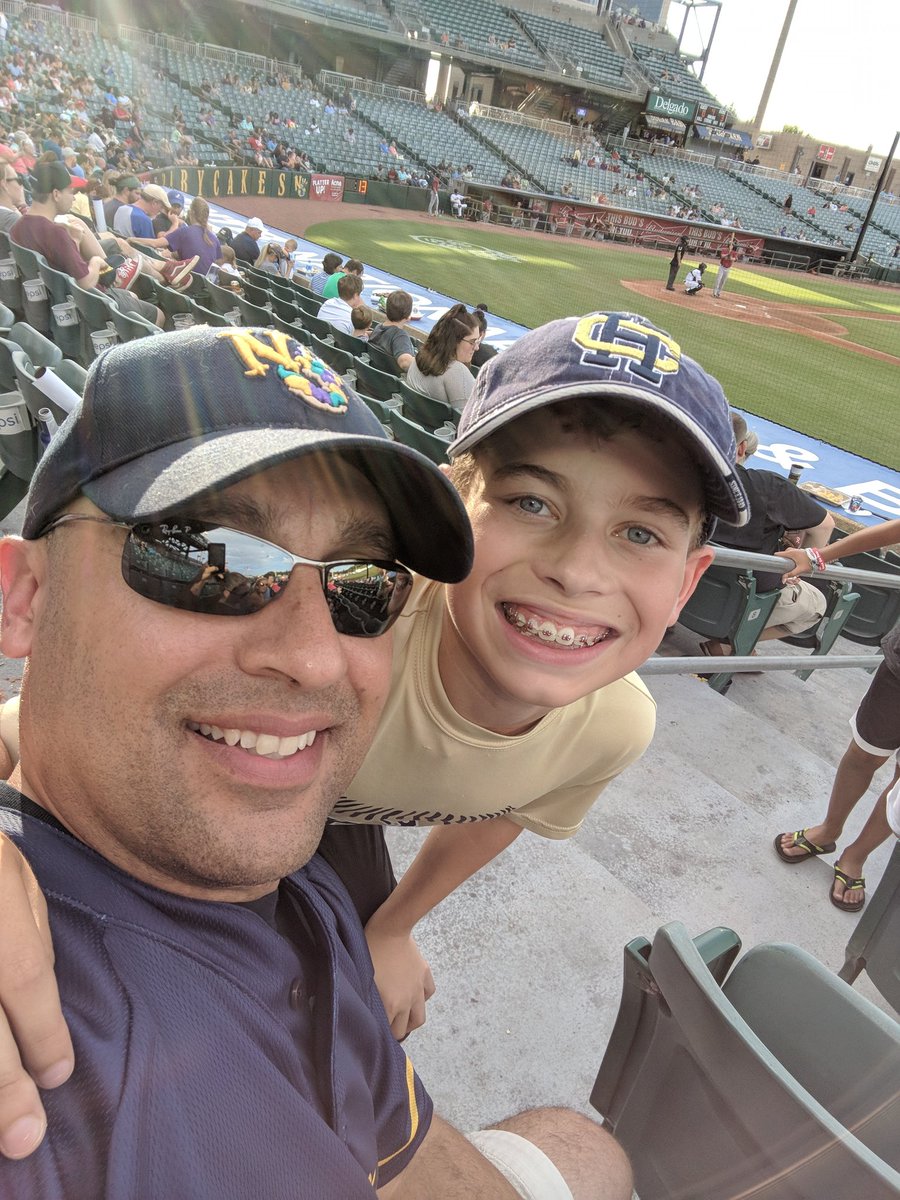 Enjoyed a @cakesbaseball win!!! #shrineonairline #FathersDayWeekend #FathersDay #father #son #BaseBall