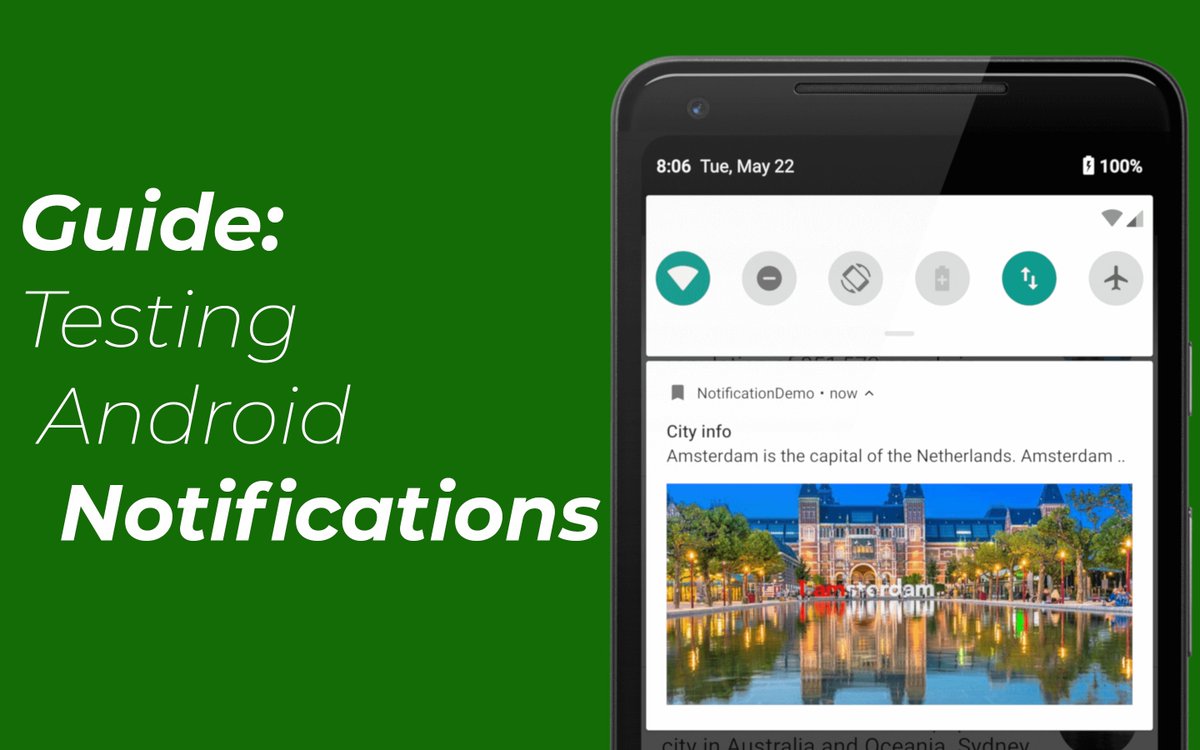 Alex_Zhukovich's tweet image. I published new guide about "Testing Android Notifications" alexzh.com/tutorials/guid… #AndroidDev #Android #AndroidTesting #AndroidEspresso #UiAutomator