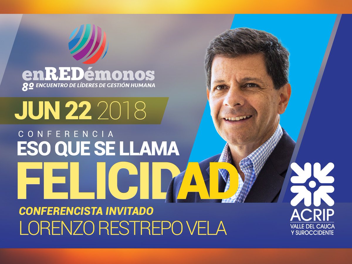 AcripValle's tweet photo. ¡Se acerca este gran evento! #enREDémonos8... 
Conferencia "Eso que se llama Felicidad"
¡Separe su cupo en nuestra página web! 
Haz clic aquí ➝ https://t.co/tg8mEDj7qE
*Descuento del 5% únicamente por inscripciones en la web.
#Felicidad #Motivación #Conferencias #Líderes https://t.co/szJNVcn2dN