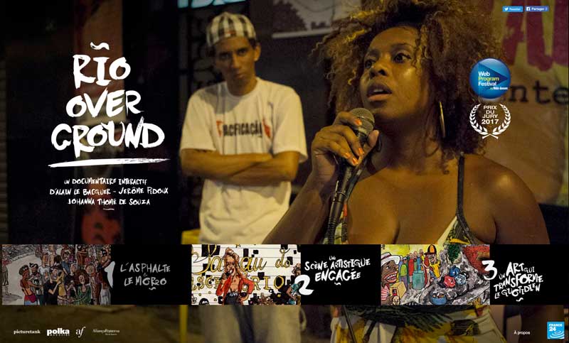 WDocumentaire's tweet image. Rio Overground est un documentaire interactif d’Alain Le Bacquer, Johanna Thomé de Souza et Jérôme Pidoux. Le 14/06/2018, Rio Overground a été présenter a la BPI du Centre Pompidou  dans le cadre des soirées nouvelles écritures documentaires &quot;UNDERGROUND&quot; web-documentaire.org/oeuvres-webdoc…