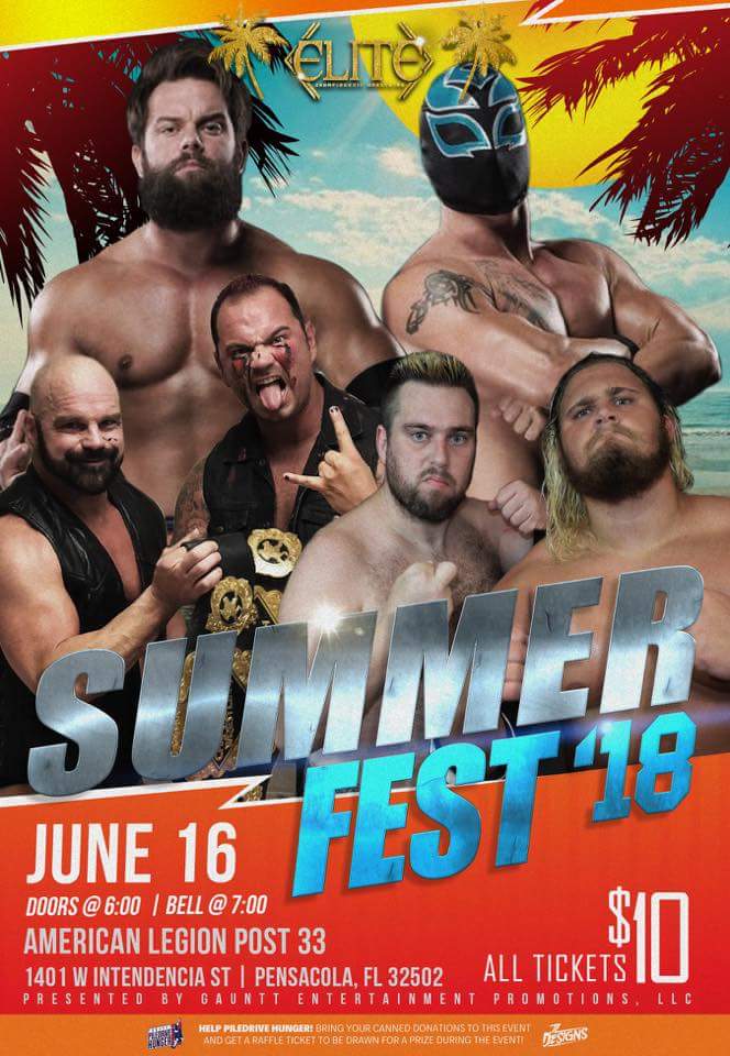 RefereeBillyJ's tweet photo. TONIGHT!!! I'll be "officially" reffing for @EliteCWrestling!
The biggest wrestling event kicking off the summer is going down, SUMMERFEST ‘18
Doors @ 6 PM
Event @ 7 PM
American Legion Post 33
1401 W Intendencia St
Pensacola, FL 32502
#EliteFL #Pensacola #Florida #RBJ https://t.co/o2Kdrb2sb6