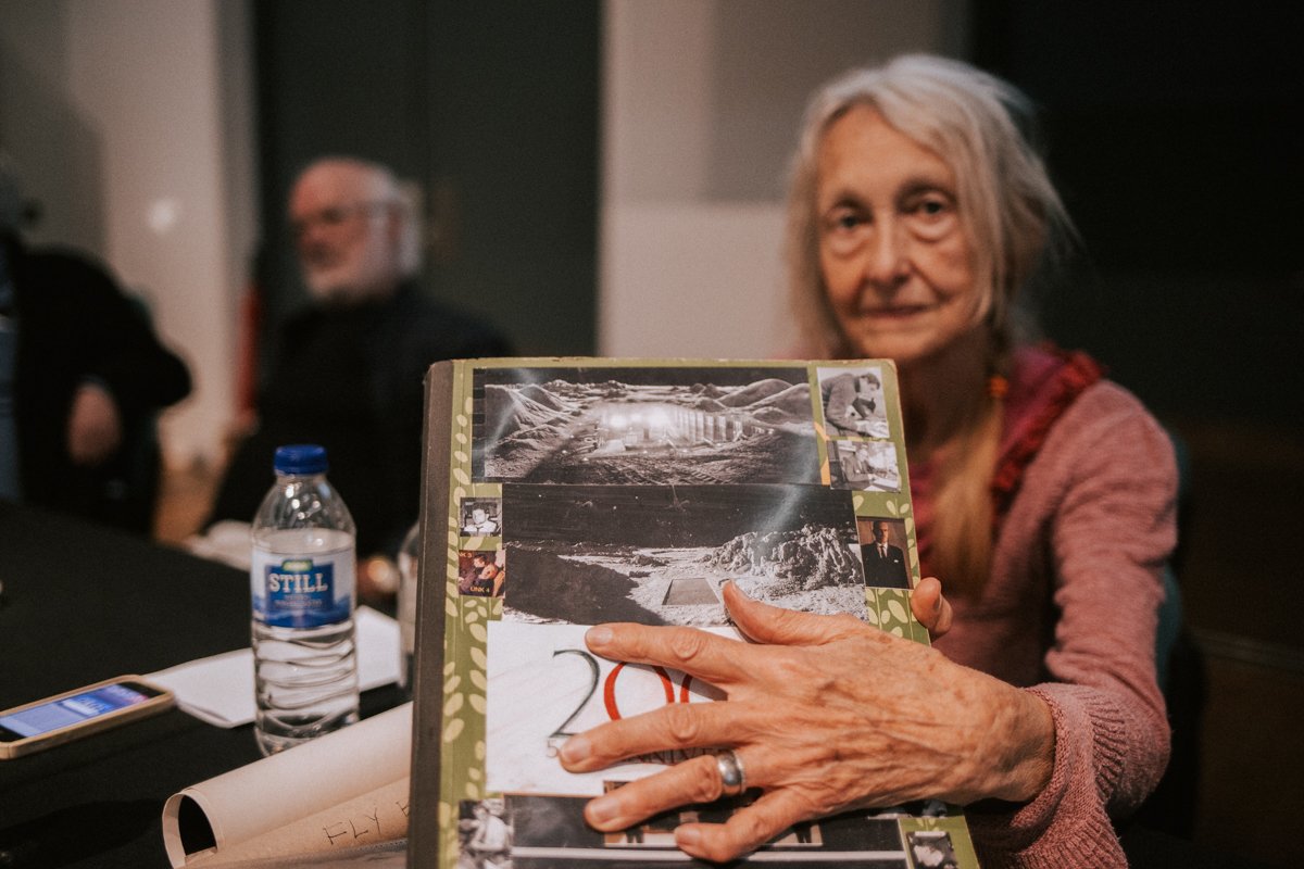 willjpin's tweet photo. Always get chills hearing about these #Kubrick stories, pure inspiration. Great anecdotes & surprises from the #2001beyond50 panel, even Jan had to get a snap of the ape mask @ndabrams @sinemapontio https://t.co/QrB6C6nK90