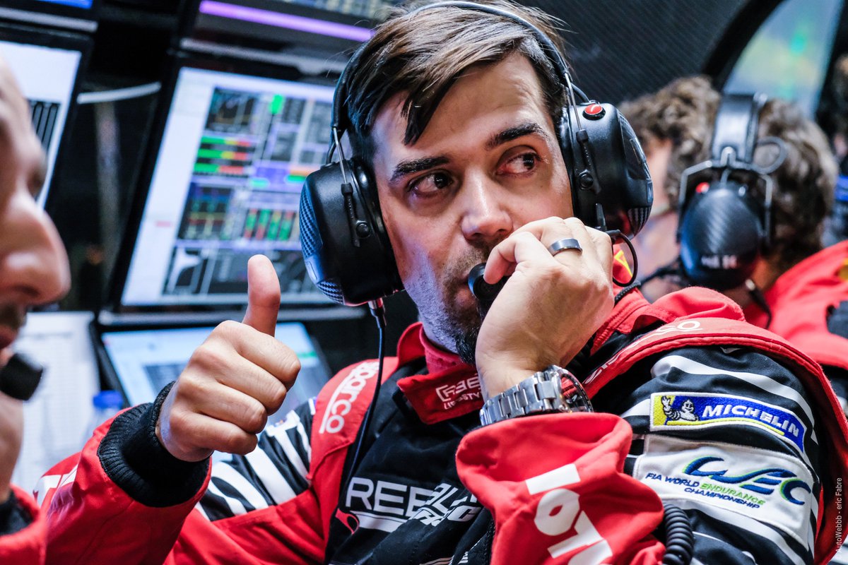 RebellionRacing's tweet photo. Tenth hour of race! Both REBELLION R-13 are still third and fourth of the general ranking behind the @Toyota_Hybrid cars #7 and #8. Keep pushing for the next fourteen hours in these @24hoursoflemans! 😉
#LEMANS24 #REBELLIONRacing #TVR #REB13 https://t.co/UMZIGYbo6e