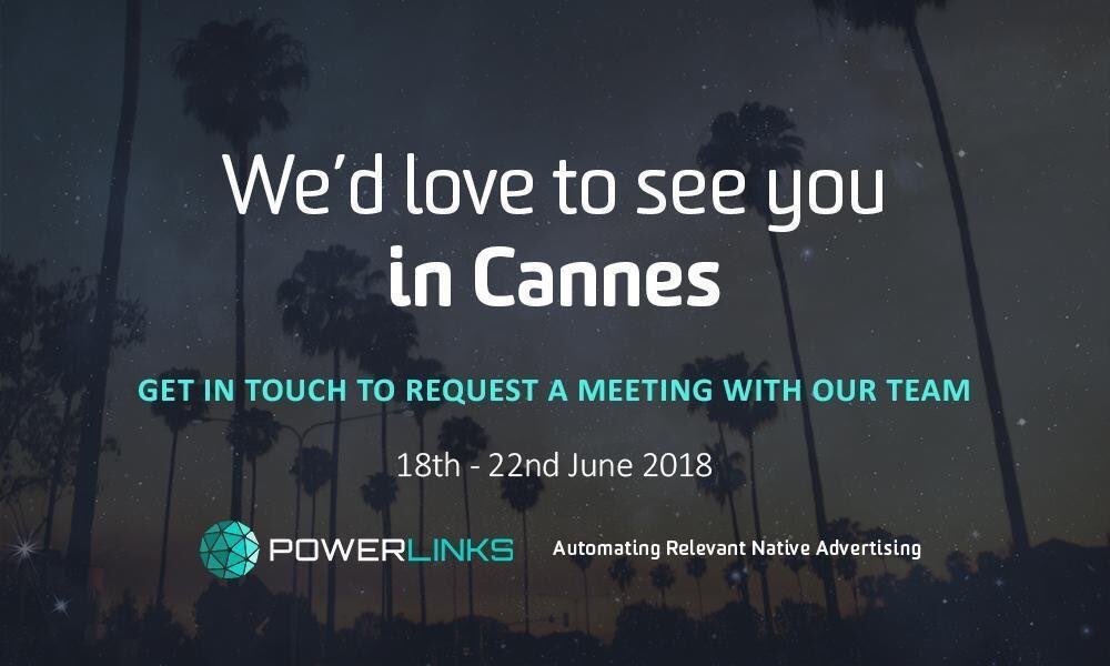PowerLinksAds's tweet photo. The PowerLinks team will be in Cannes tomorrow - 22nd June. Get in touch with @kevinflood88 or @Mike_Harty to arrange a meeting. We’d love to talk relevance over Rosé. #CannesLions #AdTech #NativeAds #GDPR #programmatic https://t.co/0L2sCAxAZp