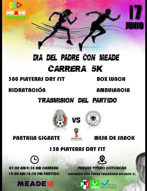 hdelamadrid's tweet photo. Mañana de carrera y partido.... allá nos vemos 
#UnMundialMasYYo sigo trabajando para ganarme la confianza y el voto de mis vecinos 
#Coyoacan #BenitoJuarez #SantaCatarina https://t.co/D0gXaZAgaO