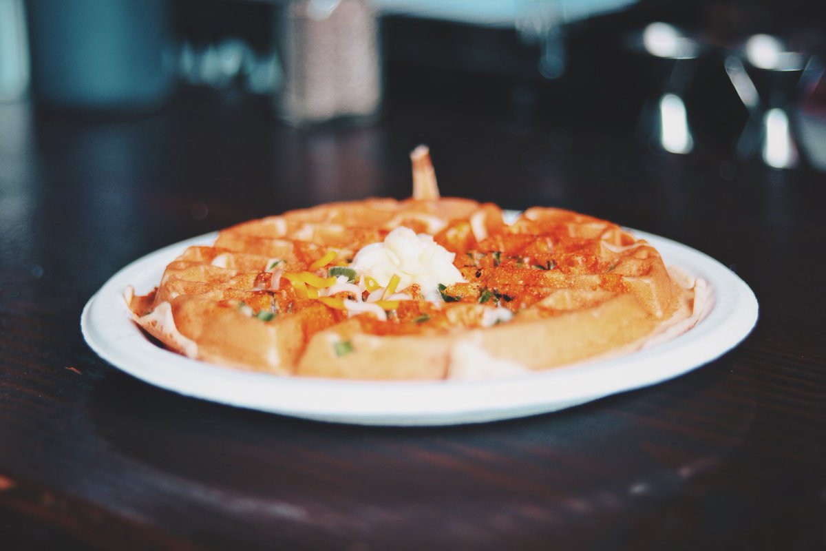 Wings and waffles, waffles and wings. Which of our signature waffles is your favorite? Be it the bacon waffle, the Not-So-Plain waffle or the savory waffle pictured here...ALL go great topped w/ our house whipped honey butter!