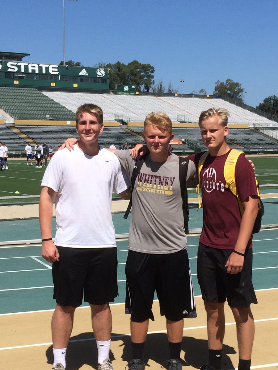 Blake Kilkenny (@blakekilkenny) on Twitter photo Representing <a href="/whscatfootball/">Whitney Football</a> with <a href="/kevingood02/">Kevin Good</a> & <a href="/ethanpattersonn/">Ethan Patterson</a> At <a href="/SacHornetsFB/">Sac State Football</a> #OLLongsnapper51 <a href="/TheeCoachMac/">Coach McNally</a> @CoachLopina <a href="/TheCoachSweet/">Ben Sweet</a> Representing <a href="/whscatfootball/">Whitney Football</a> with <a href="/kevingood02/">Kevin Good</a> & <a href="/ethanpattersonn/">Ethan Patterson</a> At <a href="/SacHornetsFB/">Sac State Football</a> #OLLongsnapper51 <a href="/TheeCoachMac/">Coach McNally</a> @CoachLopina <a href="/TheCoachSweet/">Ben Sweet</a>
