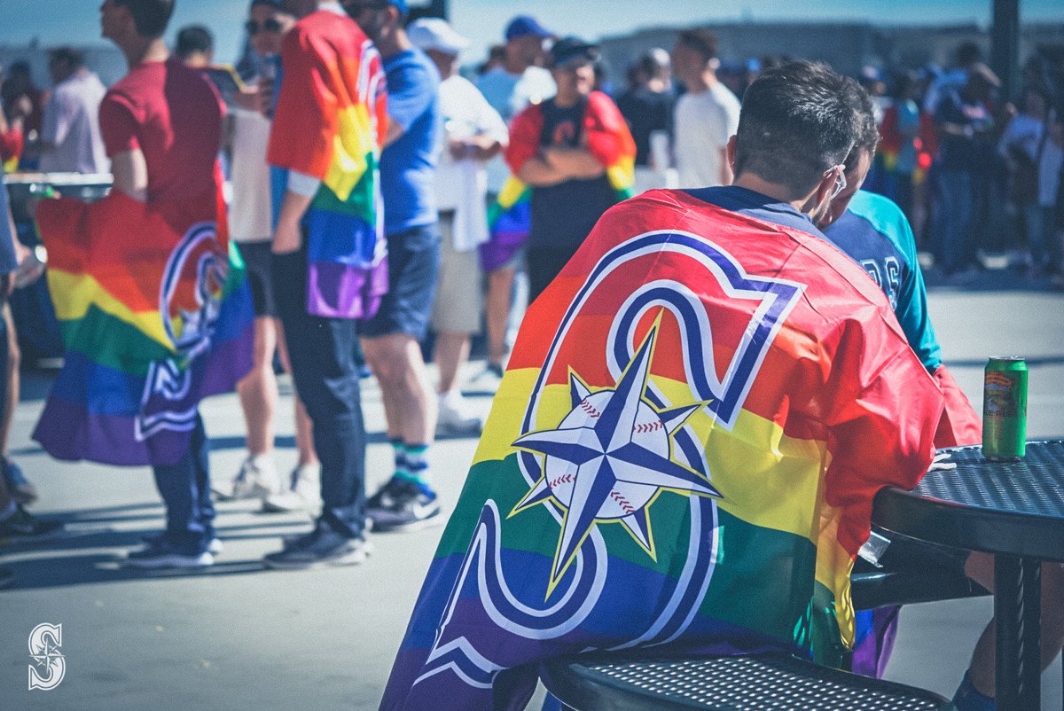 Mariners's tweet photo. Love is love.

Our #Pride Night celebration is in full swing at @SafecoField. https://t.co/z3PPbBbjYM