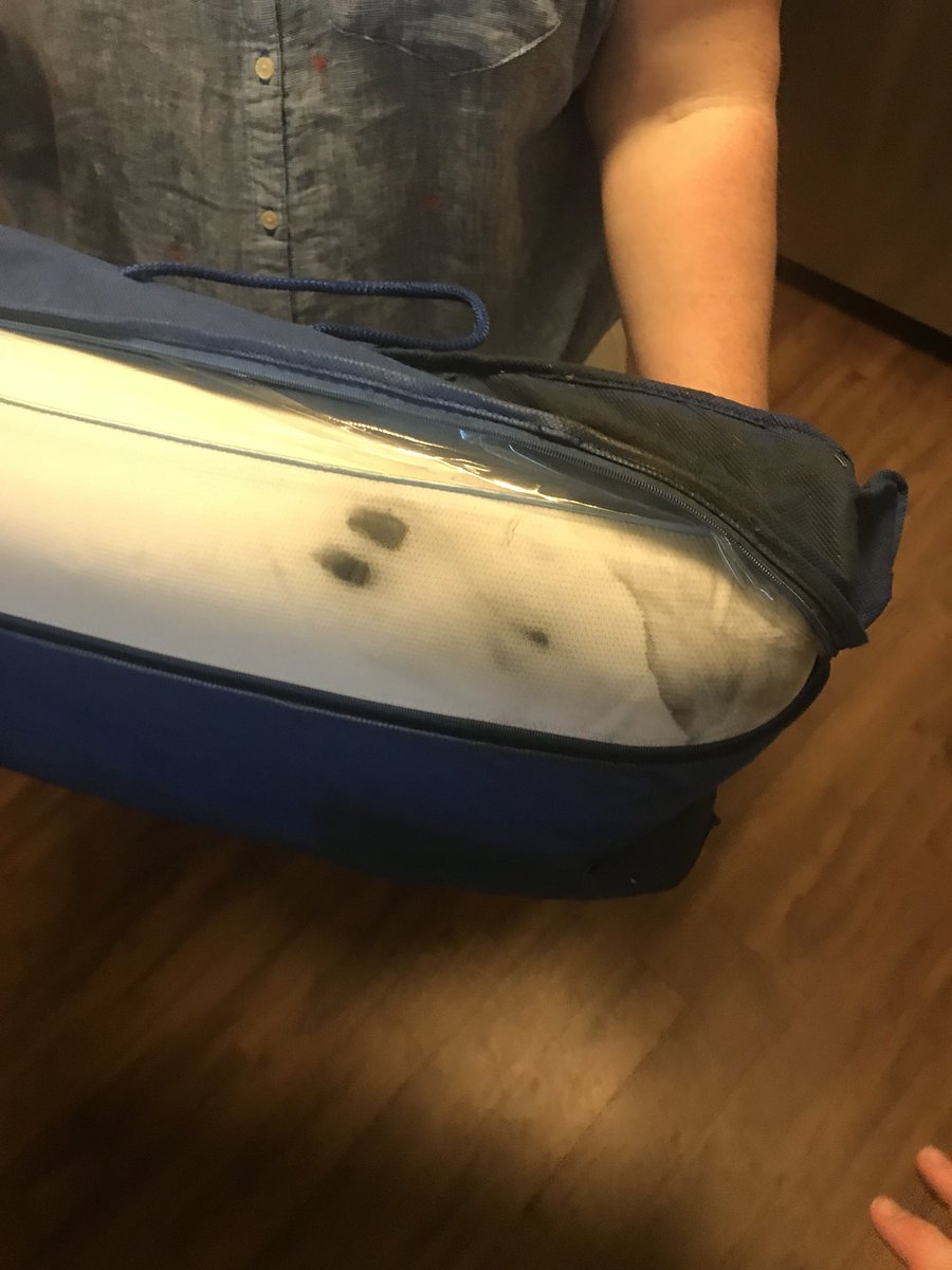 frijjjj's tweet photo. Wife and I ordered new pillows and this is how they arrived. Box is completely clean. Packaging is ripped and COVERED in black dirt/soot and so is the wife! Absolutely disgusting. @amazon @AmazonHelp https://t.co/PaTmo2RDnb