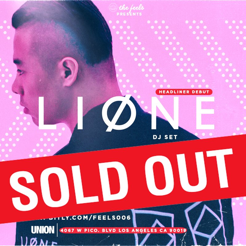 thefeels4ever's tweet photo. @IAMLIONE first headline show is SOLD OUT! TYSM to everyone who bought tickets, we can’t wait to celebrate with y’all tonight! See ya soon, LA✨ https://t.co/9hfs1TIB9q