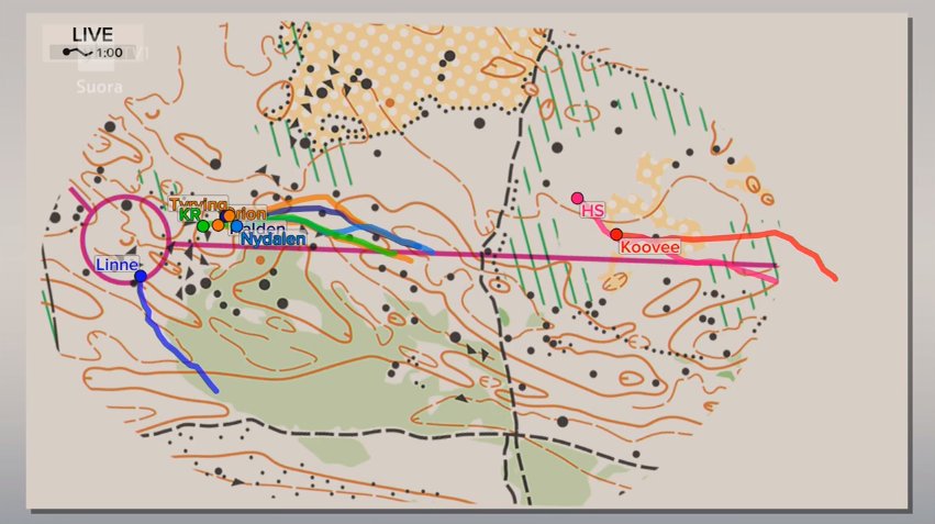 worldofo's tweet photo. Fantastic race by Kratov for Koovee on  #jukola2018 4th leg! Takes Koovee from +5:46 in 12th place to lead with 1:18 ahead of IFK! 50 min in 8.8 km - 7(!) min faster than other top teams. 4th leg instead of 3rd due to injury problems.. https://t.co/VoJW5WvCJ8
