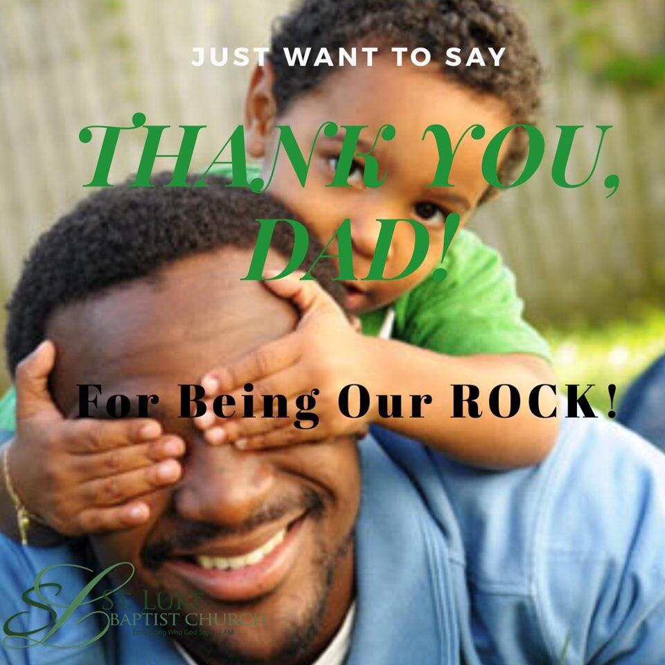 SLukeMBC's tweet photo. Be intentional tomorrow about celebrating your Dad, or that man who's been a Father-figure in your life! Join us at 8 or 10:30 am at St. Luke as we honor the men for being solid like a ROCK for their families &amp; friends! @EricLAlexander #morethanachurch #wearefamily https://t.co/638A2gNrdB