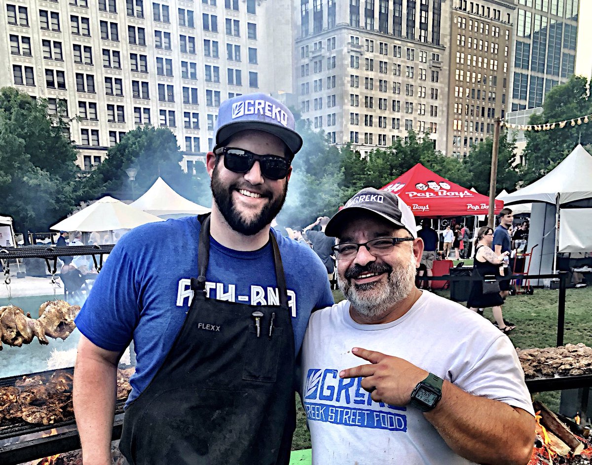 GrekoStreetFood's tweet photo. Good times happening now at #TasteOfMusicCity!! #NTOMC18 #MusicCityEats #LiveFireCooking #GrekoNashville https://t.co/VsJN3oeqA7