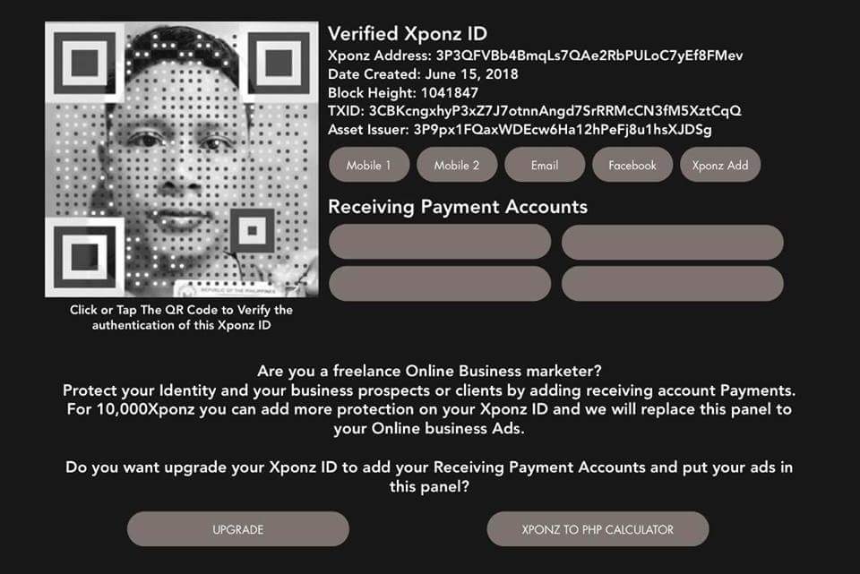 CryptoEngrPH's tweet photo. Check out https://t.co/ybsAtTJ7ih and see how #XponzID works. No more scammers. No more fake identities. Cyber security at its best via blockchain technology. Protect yourself and your clients' security. Perfect for #onlinebusiness #onlinemarketer #onlineshopping and many more. https://t.co/fmDnkizpdw