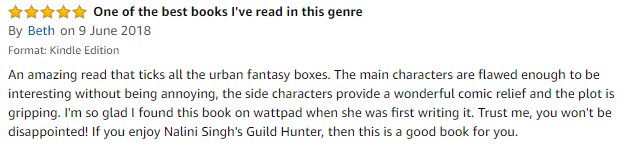 MNJGreenhill's tweet photo. How cool is this Amazon review for Masked!! And to have one of @NaliniSingh 's books as a comparative title just blew me away.  ❤️ #amwriting #amediting https://t.co/Ggq6pM7loI
