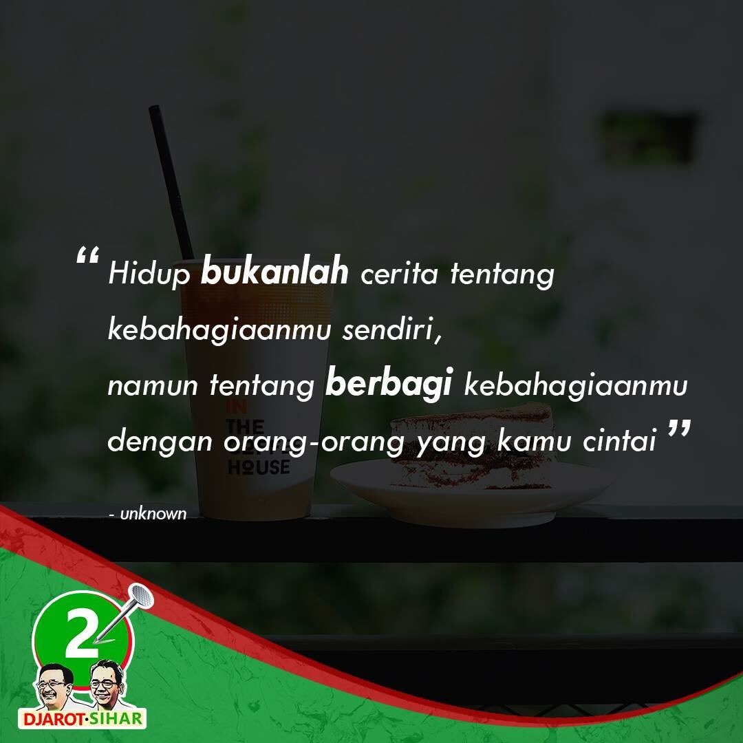 Ungkapan kasih sayang yang paling membuat bahagia adalah ketika kita bisa berbagi, terutama kepada orang-orang tersayang. Karena kebahagiaan yang paling istimewa adalah ketika melihat orang kita sayangi merasa bahagia. 

#Djoss #DjarotSihar #Djoss2PilihanSumut